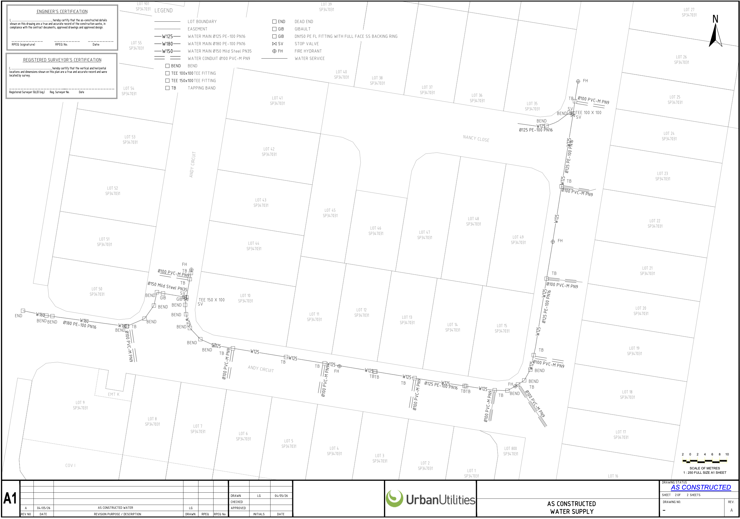 As constructed plan example